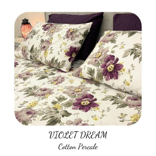 Violet Dream – Cotton Percale Bedsheet Set